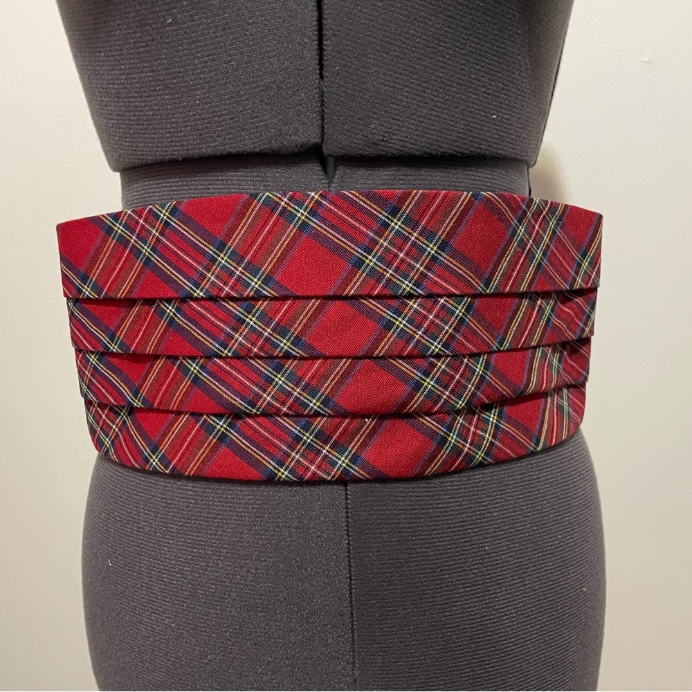 Vintage Beau Brummell Royal Stewart Plaid Cummerbund